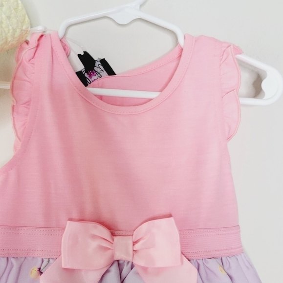 NWT Lilt floral spring toddler dress with hat colors purple and pink size 24M - Picture 4 of 6